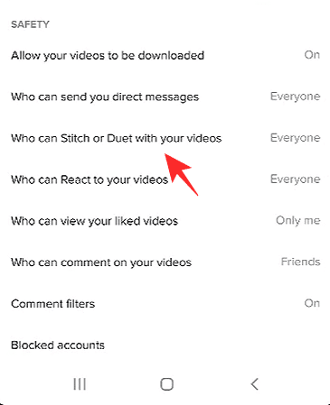 TikTok Stitch Privacy Settings